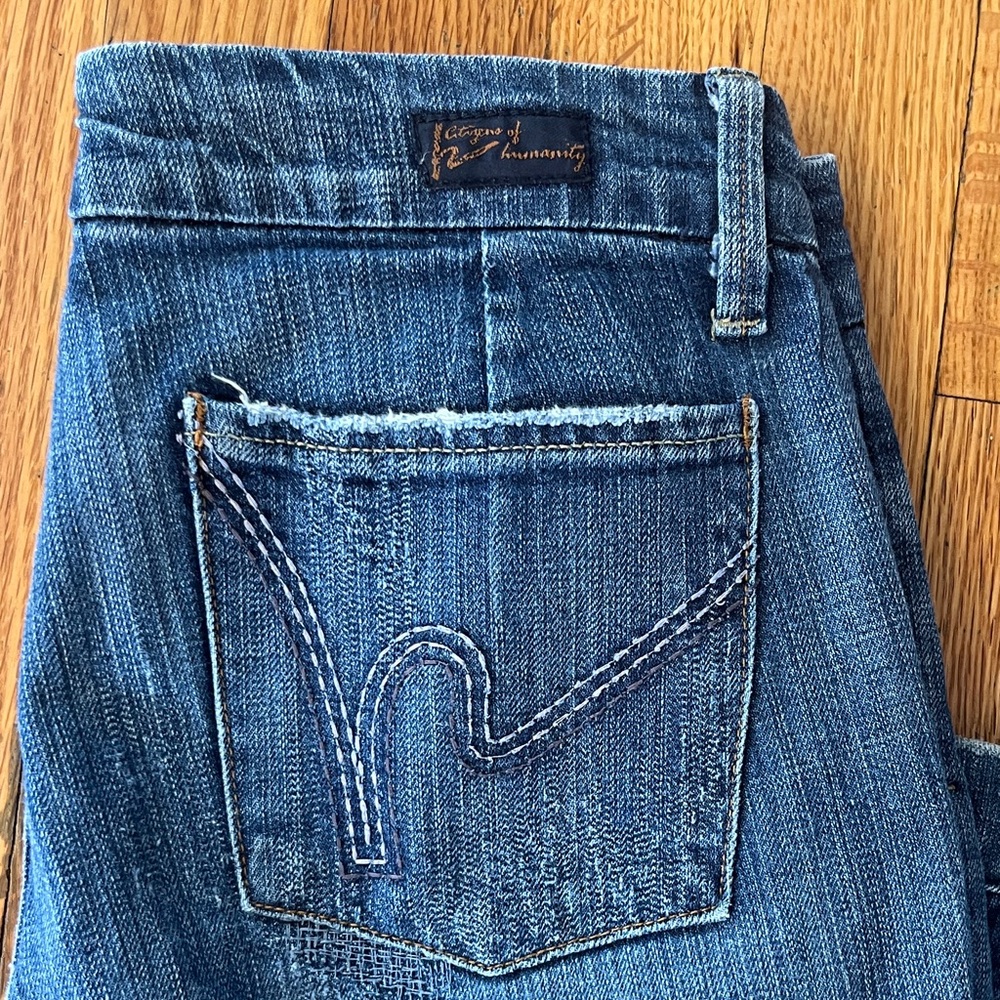 Citizens Of Humanity Blue Boot Cut Jeans-size 28